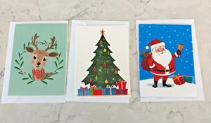 Let it Snow Happy Holidays! Merry Christmas Greeting Card - Lot of 3 - Picture 1 of 8