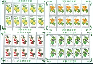 2002 Fruits,Quince,Apricot,Cherry,Black Mulberry/blackberry,Romania,5694/KB,CV14 - Picture 1 of 1