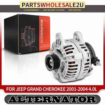 Alternador para Jeep Grand Cherokee 2001-2004 L6 4,0 L 132A 12 V en sentido horario 6 ranuras Foto 1 de 4