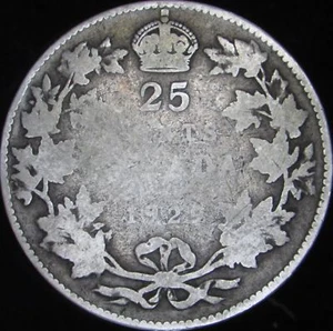 1929 Good Canada Silber 25 Cents - KM# 24A - JG - Bild 1 von 2