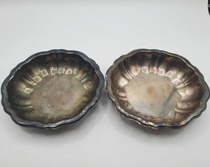 2 WMA ROGERS Silver Plated Serving DISHES for Oneida Silversmiths Tarnished - Picture 1 of 10
