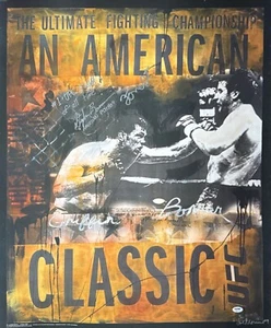 Póster clásico americano firmado por Stephen Bonnar y Forrest Griffin 27x40 UFC ¡Con ins! - Imagen 1 de 5