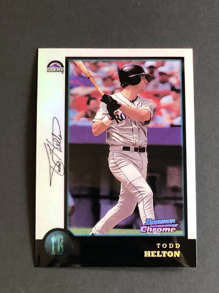 1998 Bowman Chrome Refractor #119 Todd Helton HOF Colorado Rockies - Image 1 of 1