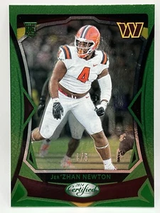 2024 Panini Certified Jer'Zhan Newton Rookie Green /5 - Picture 1 of 2