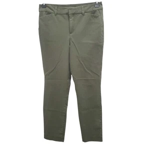 Old Navy Pixie High Rise Never Fade Women's Army Green Stretch Khaki Pants 10 - Picture 1 of 7