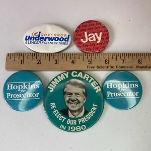 Vtg. Political Button Pins Pinbacks - West Virginia & National - Jimmy Carter - Picture 1 of 10