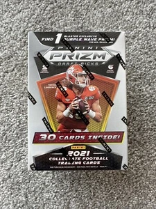 2021 Panini Prizm Draft Picks Football Blaster Box Purple Wave Trevor Lawrence - Picture 1 of 6