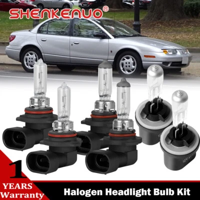 For Saturn SL SL1 SL2 1996-2002 Halogen Headlight Hight Low Beam Fog Bulbs Kit - Image 1 of 4