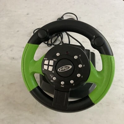Intec Pro Mini 2 Racing Steering Wheel Controller For Microsoft Xbox Green - Image 1 of 2