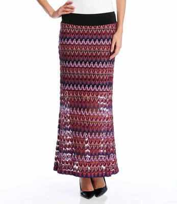 Saia maxi de malha Karen Kane 4L19224 Borgonha-Multi stretch crochê - $109 - Imagem 1 de 4