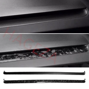 Real Carbon Fiber Dashboard Air Outlet Lower Panel Cover For Tesla Model 3 2024+ - Picture 1 of 32