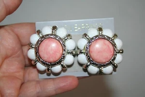 Vintage, paire de boucles d'oreilles clips, Ø 4 cm - Imagen 1 de 2