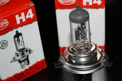 TWO HALOGEN BULBS H4 9003 HB2 12V 60 / 55 Watt Ultra White - VW Ford Chevy Dodge - Image 1 of 2
