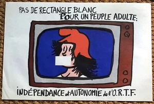 AFFICHE MAI 68 (INDEPENDANCE ET AUTONOMIE DE L'ORTF) - Picture 1 of 1
