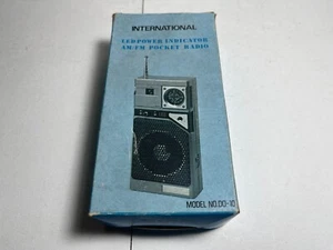 VINTAGE INTERNATIONAL TRAGBARES RADIO NO.DO-10 LED POWER INDICATOR AM-FM POCKET - Bild 1 von 16