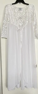 VTG Blanche Lingerie Peignoir Honeymoon Bridal Nightgown & Dressing Robe, Sz S - Picture 1 of 8