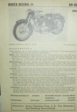 * Horex Regina 1950  Datenblatt  Typenblatt original