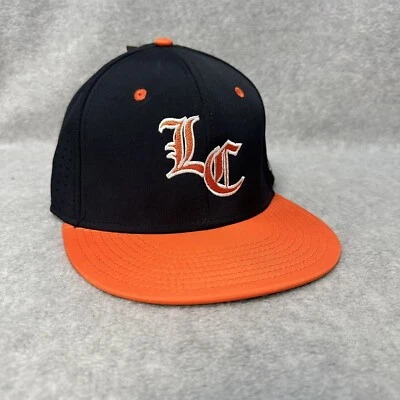 Sombrero LC Logo Adulto Mediano Negro Naranja Ajustado Elastizado Béisbol Informal El Juego Foto 1 de 4