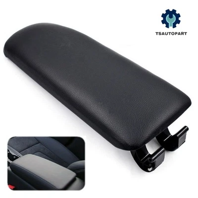 Para Audi A4 B6 B7 2002-2007 Reposabrazos Cuero Caja Central Consola Tapa Cubierta Negro Foto 1 de 4
