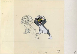 Original Production Cel und passende Zeichnung von Tom aus Tom und Jerry (70er/80 - Bild 1 von 3