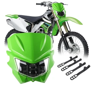 Front LED Headlight Green Fairing For KawasakiKLX110 KLX140 KX 65 100 Motorcycle - Picture 1 of 10