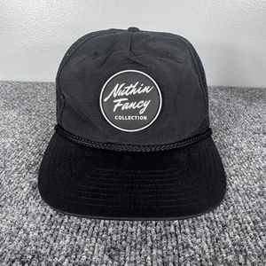 Nuthin Fancy Rope Hat Golf Baseball Cap Adult Adjustable Mens Snapback Black - Picture 1 of 8