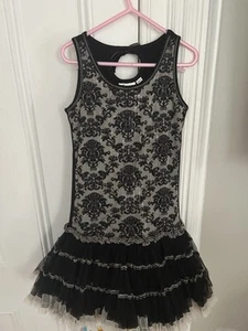 OHH! LA LA Couture Girls Black and Gray  Tutu Sequined Sleeveless Dress size 6X - Picture 1 of 6