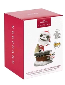 Hallmark 2023 Ornament Jack Skellington and Zero Funko Pop Nightmare Keepsake - Picture 1 of 1