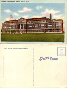 Postal histórica de la escuela secundaria católica central de Toledo Ohio - Imagen 1 de 1