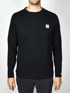 Carhartt Relaxed Fit Front Pocket Black Long Sleeve Work Force Shirt M - Bild 1 von 5
