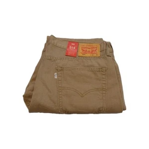 NUEVO CON ETIQUETAS PANTALONES VAQUEROS LEVI PARA HOMBRE 514 36x32 rectos debajo de la cintura marrón tostado Jeans - Imagen 1 de 6