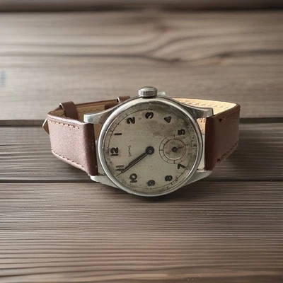 Vintage Smiths Early Pre-Deluxe 1940’s Nickel Movement GWO Authentic Mens Watch - Image 1 of 4