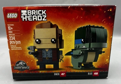 LEGO 41614 Jurassic World Fallen Kingdom Brick Headz Owen & Blue NUEVO Foto 1 de 4