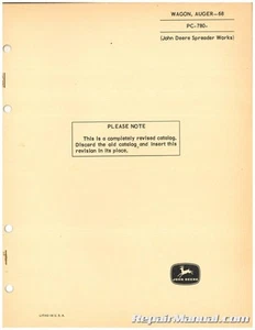 John Deere 68 Auger Wagon Parts Manual - Picture 1 of 1