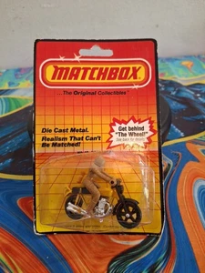 Vintage 1983 Card 1974 MATCHBOX Lesney #18 Hondarora WITH RIDER MOC RARE VHTF - Picture 1 of 8