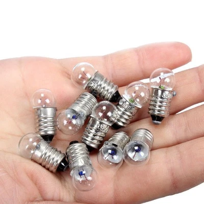 1.5V 2.5V 3.8V 6V 12V E10 Miniature Lamp Light Bulb Screw Base Small Light Bulbs - Image 1 of 4