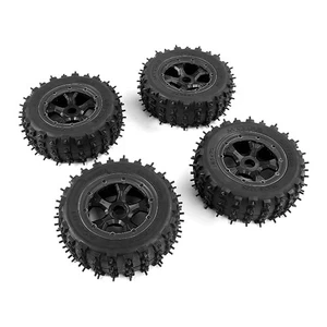 Rovan LT, SLT Wasteland Knobby Tires On Rims ICE, Snow Screw Spikes Installed... - Picture 1 of 1