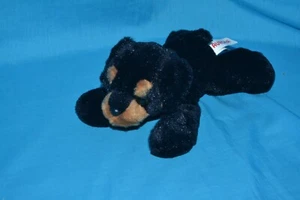 Juguete de peluche Aurora negro Rottweiler cachorro perro - Imagen 1 de 6