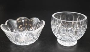 WATERFORD CRYSTAL ARAGLIN BOWL & CRYSTAL 5" SCALLOPED BOWL - Picture 1 of 4