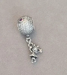 Pandora Disney Floating Minnie Mouse Pave Charm. New - Picture 1 of 2