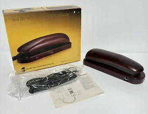 Vintage Solid Wood Corded Desk Phone Columbia Telecommunications - Picture 1 of 23