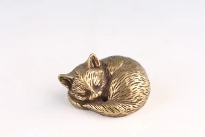 Rare Chinese bronze handmade fortune cat statue tea pet collection netsuke - Picture 1 of 6