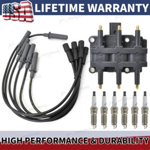 6X Spark Plugs + Wire Set & Coil Pack For Town & Country Grand Caravan 3.3L 3.8L - Picture 1 of 14