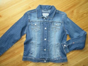 Limited Too Girls 14-16 Snap Up 4 Pockets Jean Jacket Great Preowned CUTE! - Picture 1 of 3