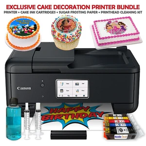 Canon Cake Topper Image Printer, Edible Ink Cartridges, 12 Sugar Sheets Bundle - Picture 1 of 9