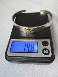 VTG NATIVE AMERICAN NAVAJO M.M ROGERS 14K SOLID GOLD & STERLING BUFFALO BRACELET - Picture 1 of 16