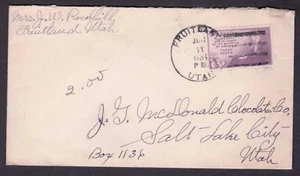 Fruitland, Utah - Duchesne Co. DPO (1909-1964) - 1934 Cubierta comercial - Imagen 1 de 2