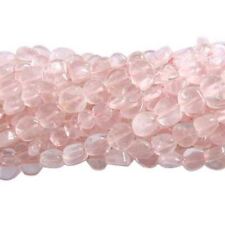 Pink Rose Quartz Beads Plain Coin Approx 5-6mm Strand Of 52+