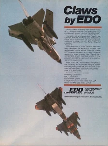 Pubblicità stampa vintage EDO Government Systems Div Tornado Fighter 1984 - Foto 1 di 5