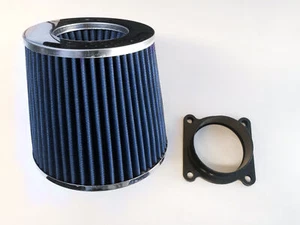Filtro de admisión de aire AZUL + Adaptador de sensor MAF para 03-06 Nissan 350Z 3,5 L V6 - Imagen 1 de 1